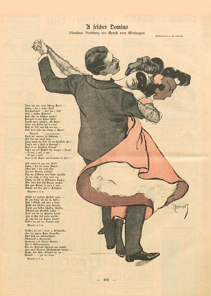 Ernst von Wolzogen, A fescher Domino (Illustration)