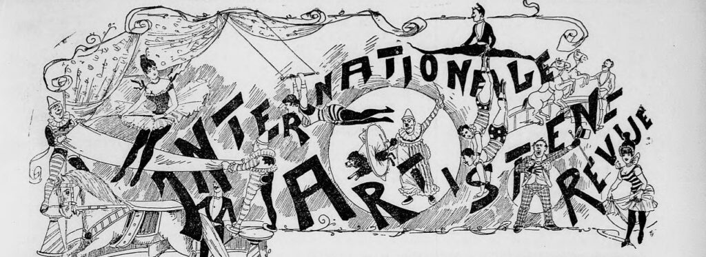 Titelkopf der Internationalen Artisten-Zeitung aus Budapest (1892). Quelle: EPA/OSZK.
