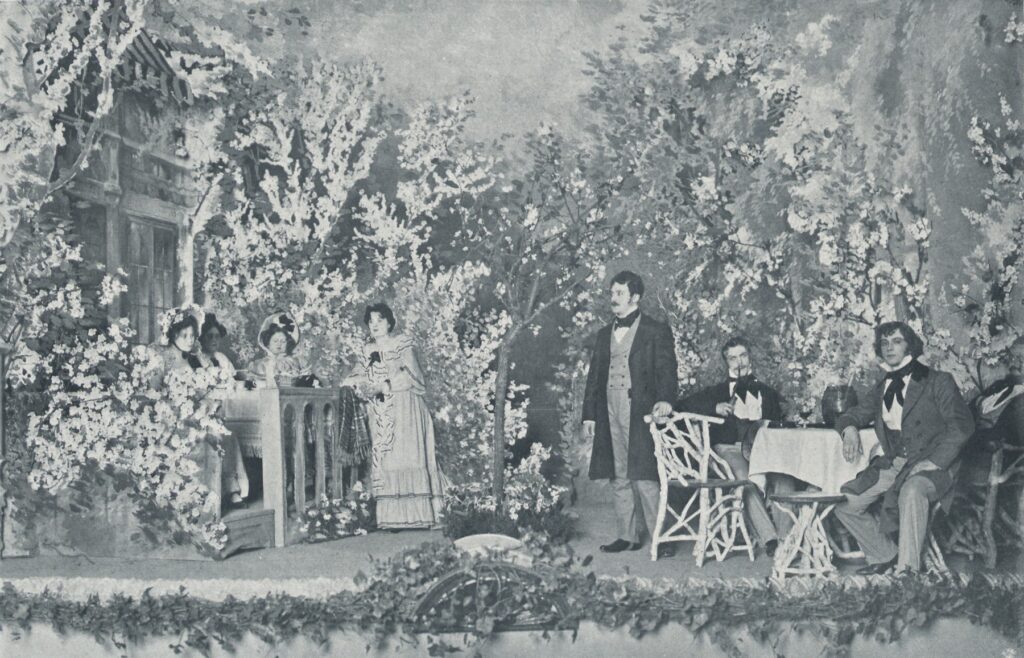 Ibsens „Komödie der Liebe“ im Sezessionstheater, inszeniert von Martin Zickel. Foto zur Premiere am 19. September 1900. 