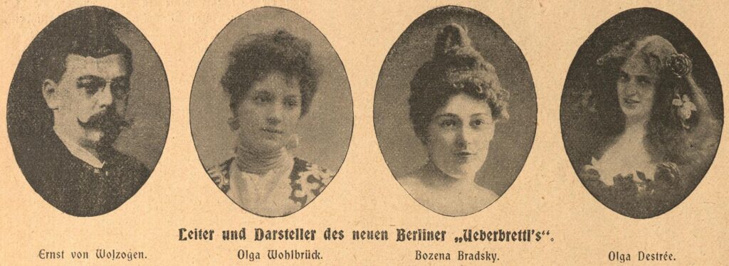 Leiter und Darsteller von Wolzogen's buntem Theater (Januar 1901)