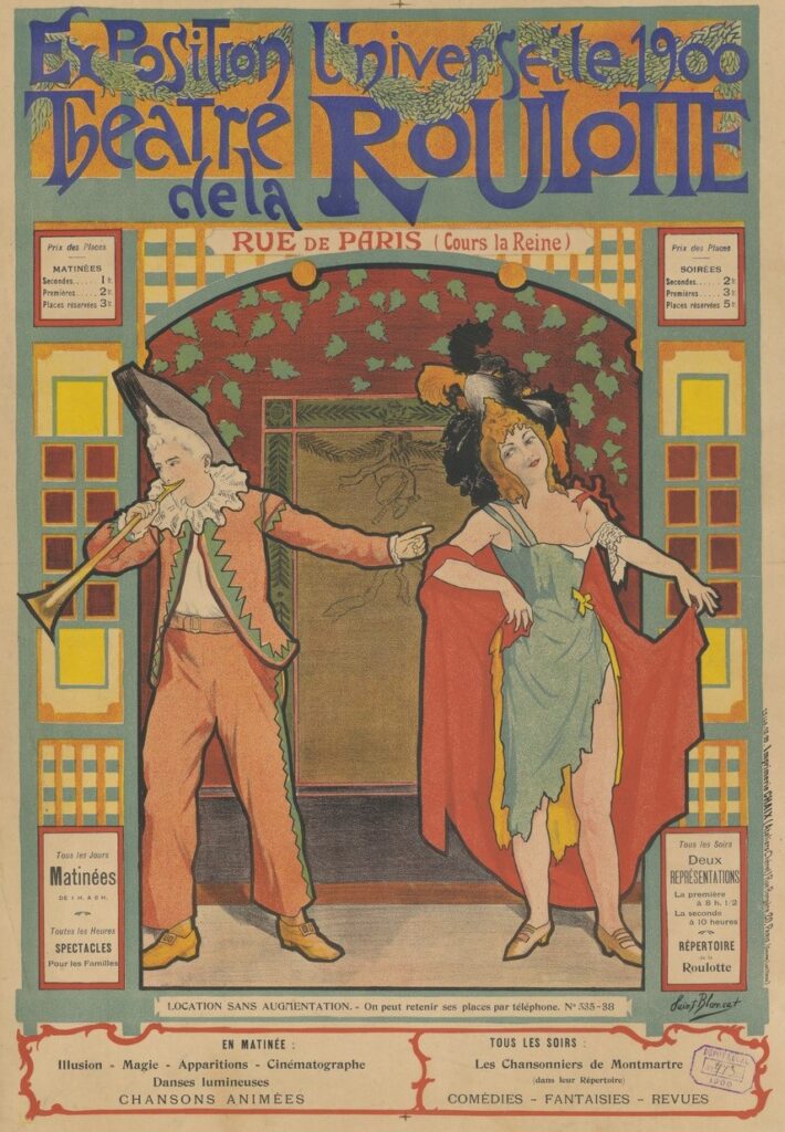 Plakat der Roulotte für die Pariser Weltausstellung 1900