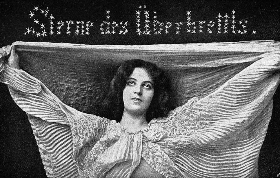 Olga d'Estrée als Stern des Überbrettls (Foto von 1902)